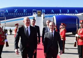 President of Azerbaijan Ilham Aliyev arrives in Georgia for working visit