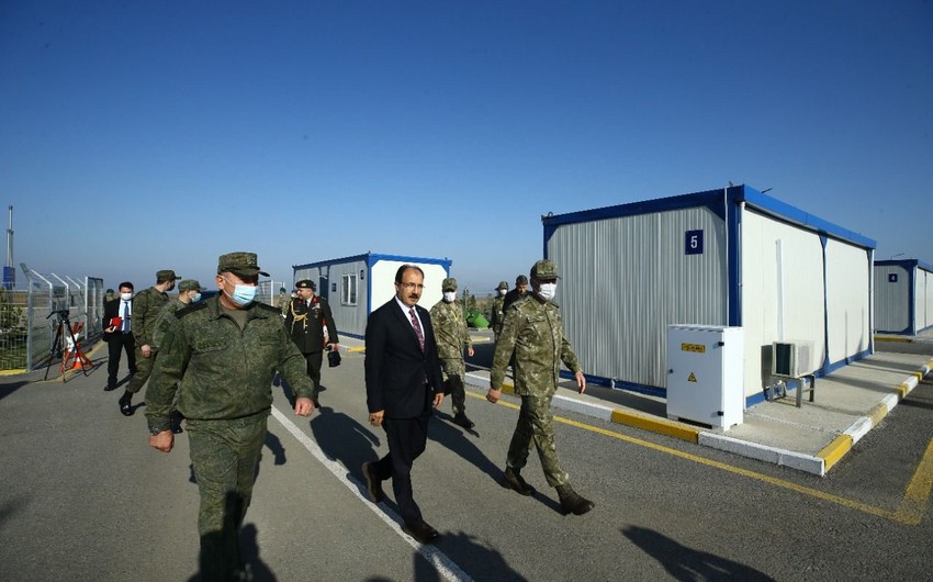 Посол Турции и военный атташе посетили совместный мониторинговый центр в Карабахе