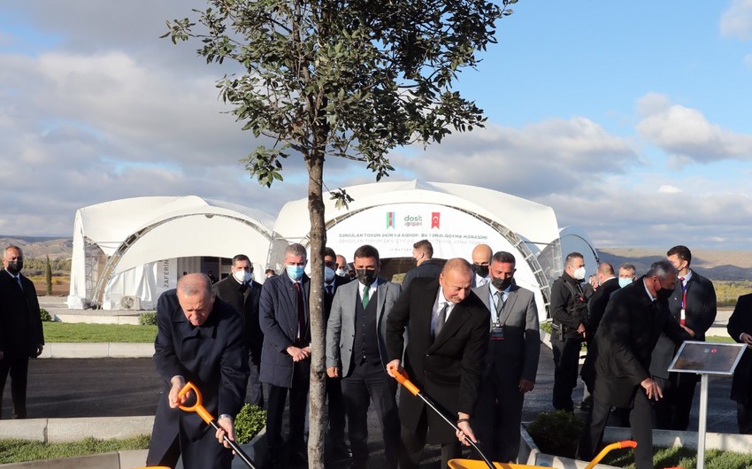 Azerbaijani and Turkish leaders plant trees in Zangilan