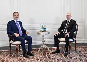 Президент Ильхам Алиев принял главу МИД Турции Хакана Фидана