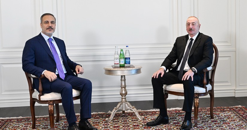 Президент Ильхам Алиев принял главу МИД Турции Хакана Фидана
