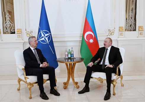 Состоялась встреча Президента Ильхама Алиева с генеральным секретарем НАТО Йенсом Столтенбергом один на один