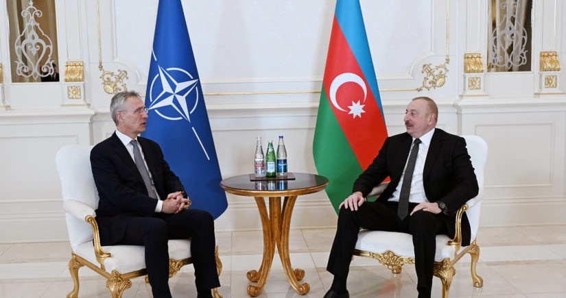 President Ilham Aliyev holds one-on-one meeting with NATO Secretary General Jens Stoltenberg
