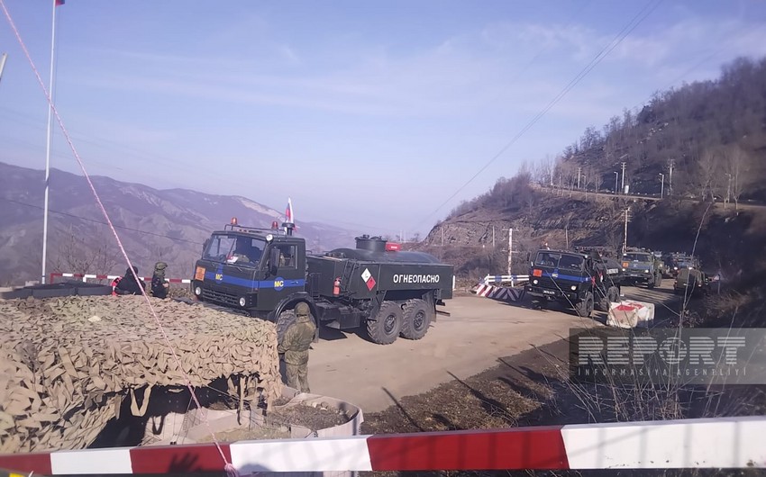 Another 17 vehicles of peacekeepers move freely through Khankandi-Lachin road - VIDEO