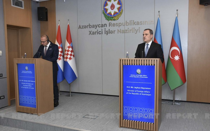 Jeyhun Bayramov says Azerbaijan and Croatia will sign 7 more documents