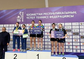 Азербайджанские теннисистки завоевали золотую медаль на турнире в Казахстане