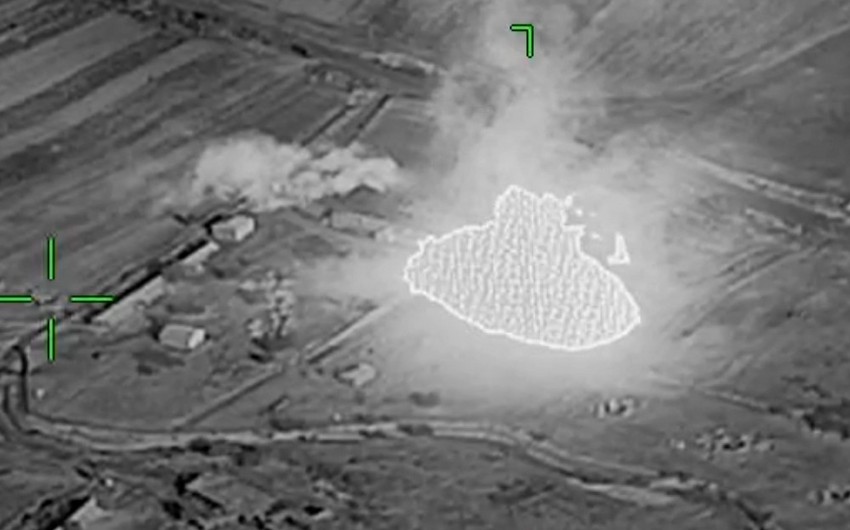 Enemy's ammunition depots destroyed near Khankendi