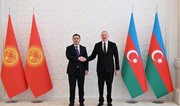 Президенты Азербайджана и Кыргызстана выступают с заявлениями для прессы