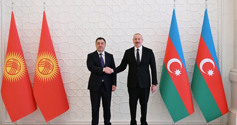 Ильхам Алиев и Садыр Жапаров приняли участие в открытии Джума-мечети в Агдаме