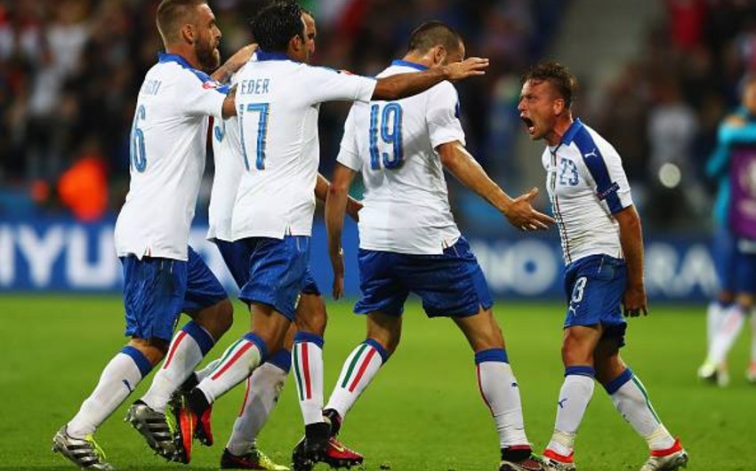 ​Евро-2016: Футболисты сборной Италии победили команду Бельгии