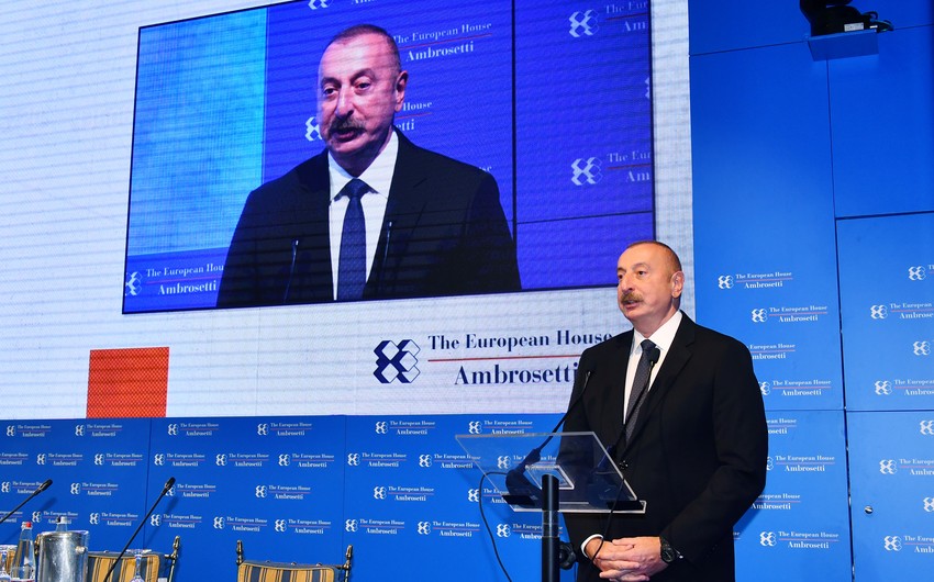 İlham Əliyev: Bu il biz İtaliya bazarına 10 milyard kubmetrə yaxın qaz ixrac etməyi planlaşdırırıq