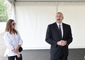 Azerbaijan's president, first lady visit Aghdam district