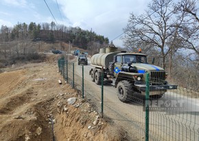 30 vehicles belonging to Russian peacekeepers pass unhindered on Khankandi-Lachin road