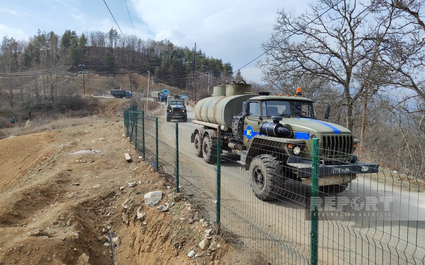 30 vehicles belonging to Russian peacekeepers pass unhindered on Khankandi-Lachin road