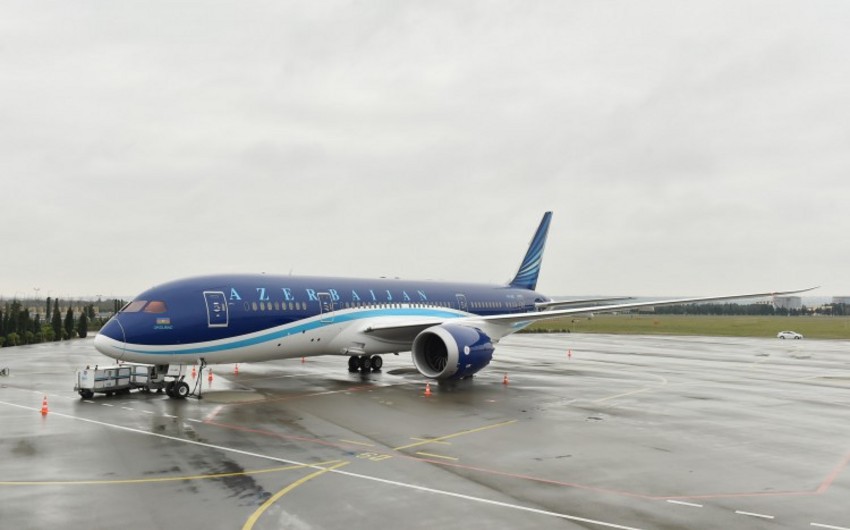 ​Prezident İlham Əliyev yeni gətirilmiş “Boeing-787-8” sərnişin təyyarəsinə baxıb