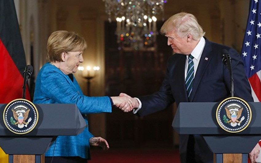 Donald Trampın Angela Merkellə görüşünə jurnalistlər buraxılmayıb