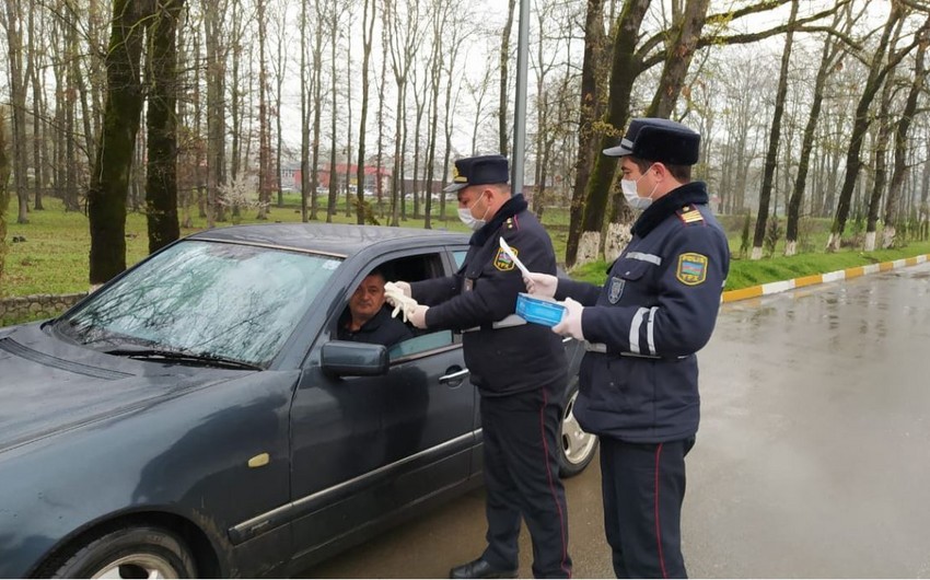 Полиция Масаллы провела акцию против коронавируса - ФОТО