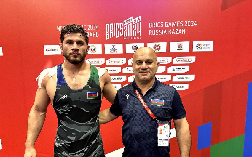 Three Azerbaijani wrestlers win bronze medals at BRICS Sports Games Kazan 2024