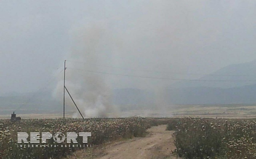 Армяне вновь устроили пожар на оккупированных территориях Азербайджана - ФОТО