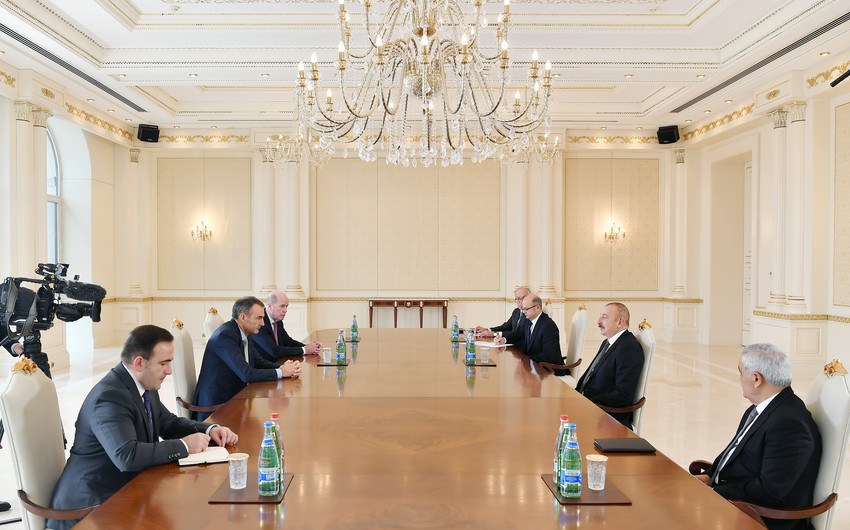 Azerbaijani President Ilham Aliyev meets BP chief executive officer