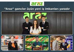 “Araz” supermarketlər şəbəkəsi gənclər üçün yeni iş imkanları yaradır