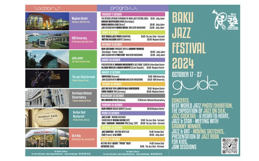 Payızın caz improvizasiyaları: Baku Jazz 2024 festivalı başlayır