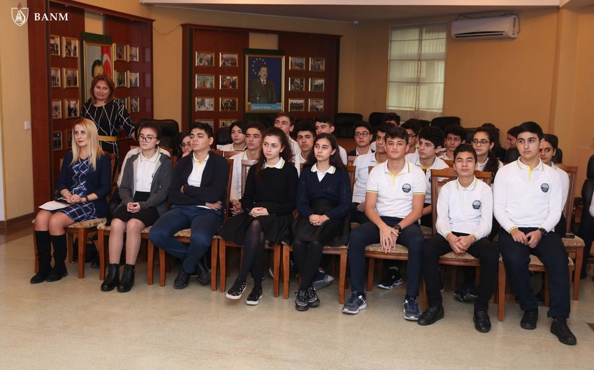 Rector of Baku Higher Oil School meets with students of Lyceum named after Academician Zarifa Aliyeva