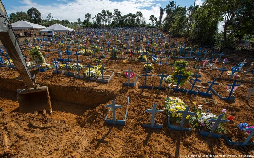 Braziliyada pandemiyadan ölənlərin sayı 150 mini ötdü