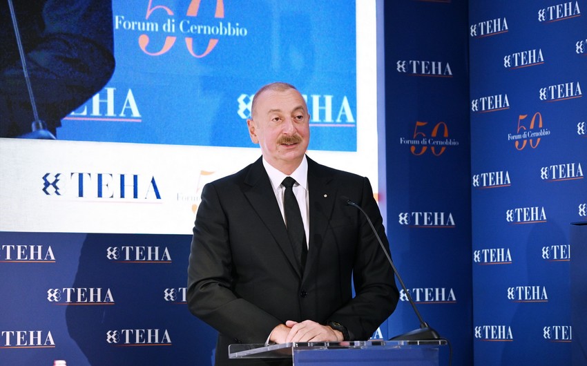 Video on participation in Cernobbio forum posted on President Ilham Aliyev's social media page