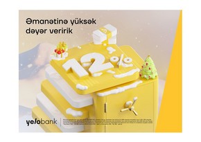 Yelo Bankda əmanətindən 12 % parlaq qazanc əldə et!