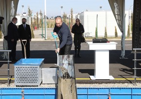 Ильхам Алиев заложил фундамент двух предприятий в Агдамском промпарке 