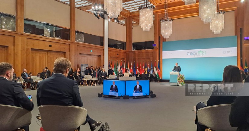 Президент Азербайджана выступает на 15-ом Петерсбергском климатическом диалоге