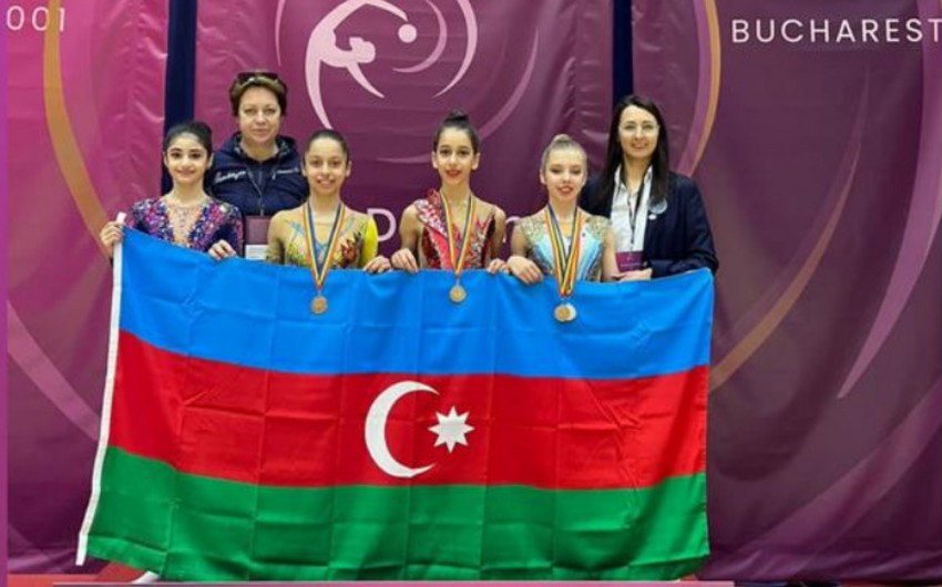 Azərbaycanın bədii gimnastları Rumıniyada 5 medal qazanıb