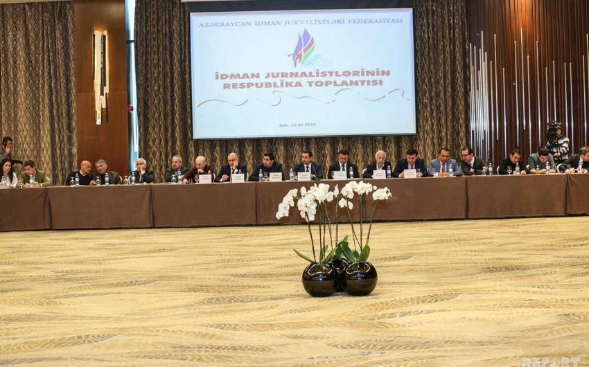 В Азербайджане прошло Республиканское собрание спортивных журналистов - ФОТО
