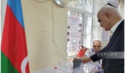 Deputy Prime Minister Shahin Mustafayev casts his vote in snap parliamentary elections