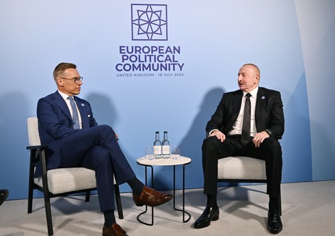 Президент Ильхам Алиев встретился в Оксфорде с президентом Финляндии Александром Стуббом 