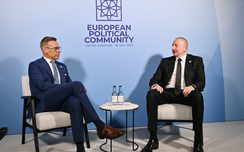 President of Azerbaijan Ilham Aliyev meets with President of Finland Alexander Stubb in Oxford