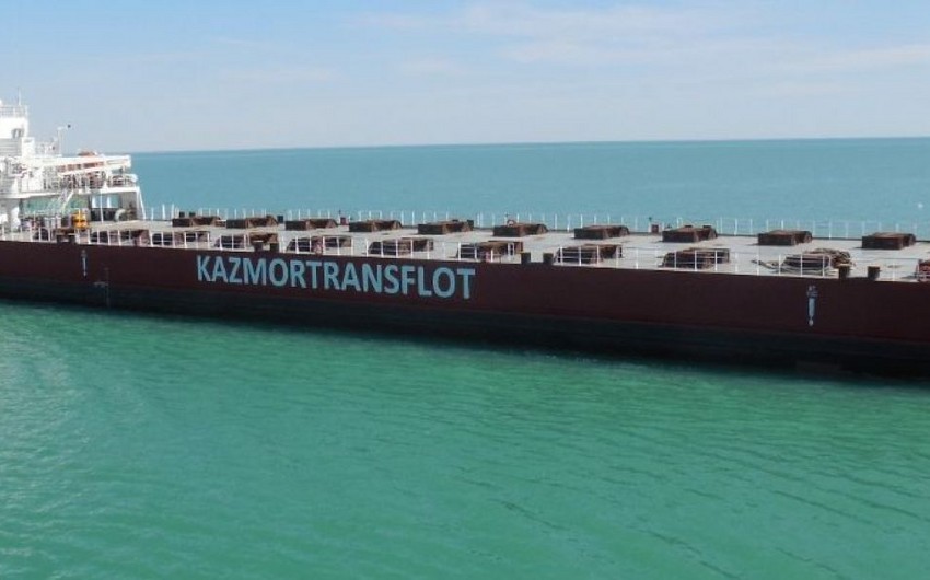 “Kazmortransflot” Aktau-Bakı marşrutu ilə neft nəqlini 2,4 dəfə artırıb