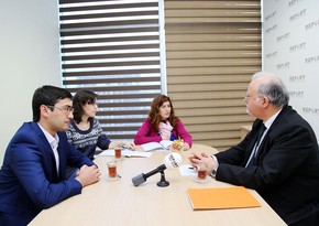 ​French Ambassador to Azerbaijan visits Report News Agency - PHOTOS