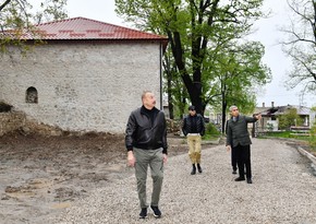 Восстановительные работы в комплексе имения Мехмандаровых в Шуше проводятся Фондом Гейдара Алиева