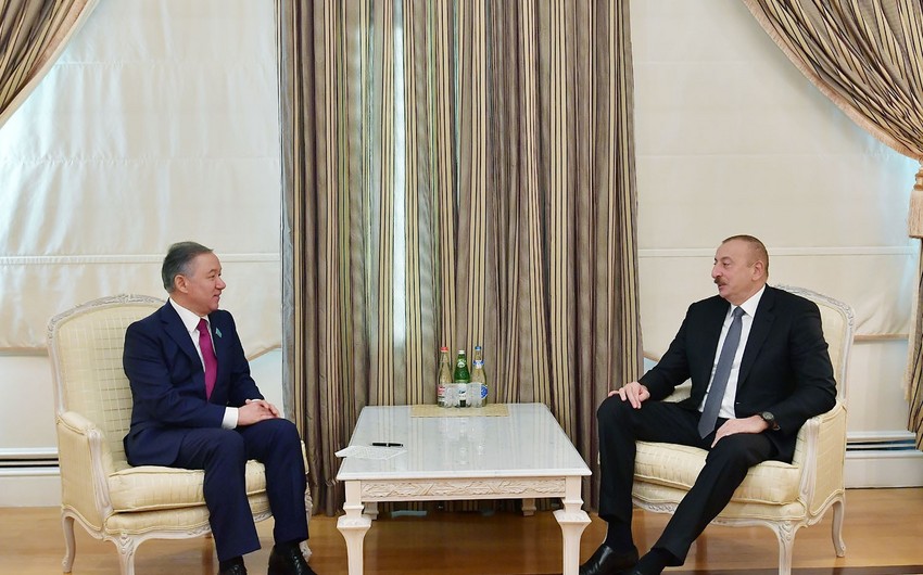President Ilham Aliyev received Chairman of Mazhilis of Kazakh Parliament