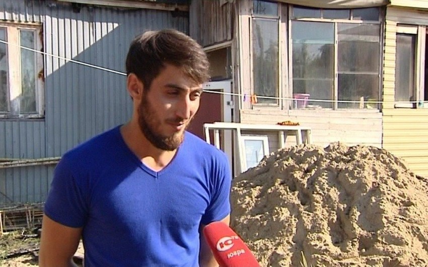Rusiyada azərbaycanlı gənc yanan evin sakinini xilas edib