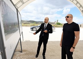 President Ilham Aliyev laid foundation stone for village of Mashanli in Jabrayil district