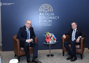Jeyhun Bayramov meets with his Albanian counterpart in Türkiye