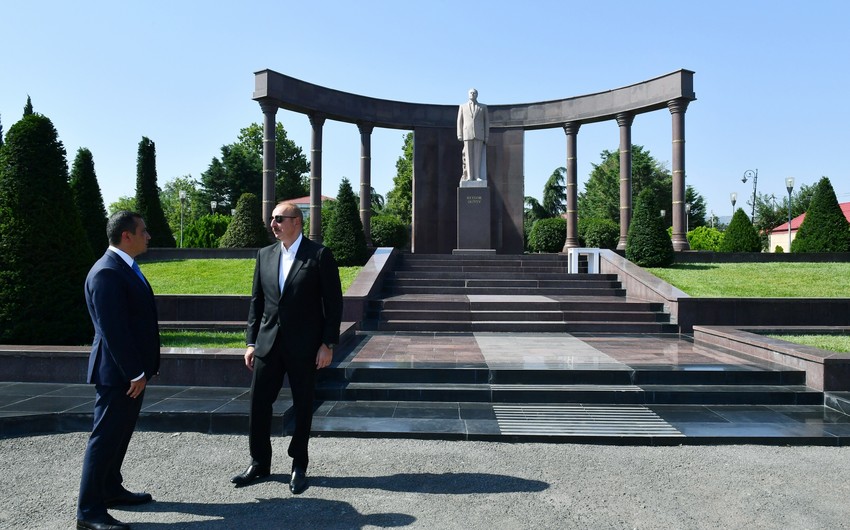 President Ilham Aliyev visits Shamkir district