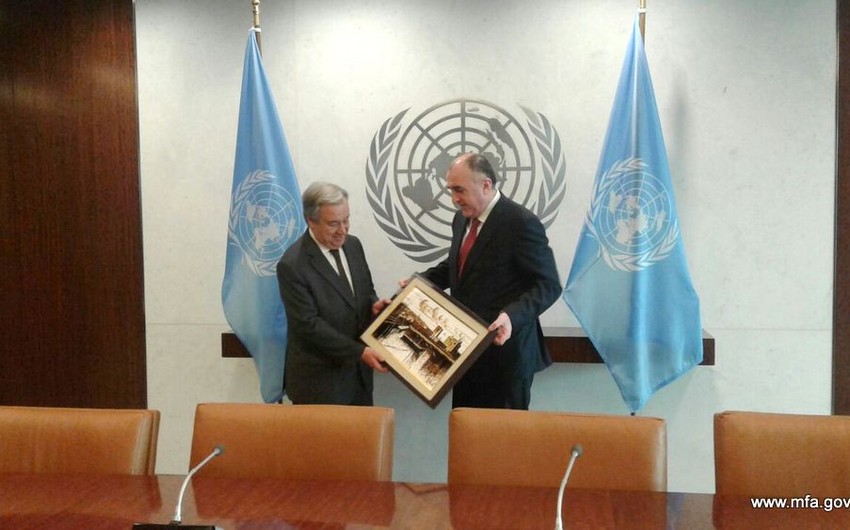 Глава МИД Азербайджана встретился с генсеком ООН