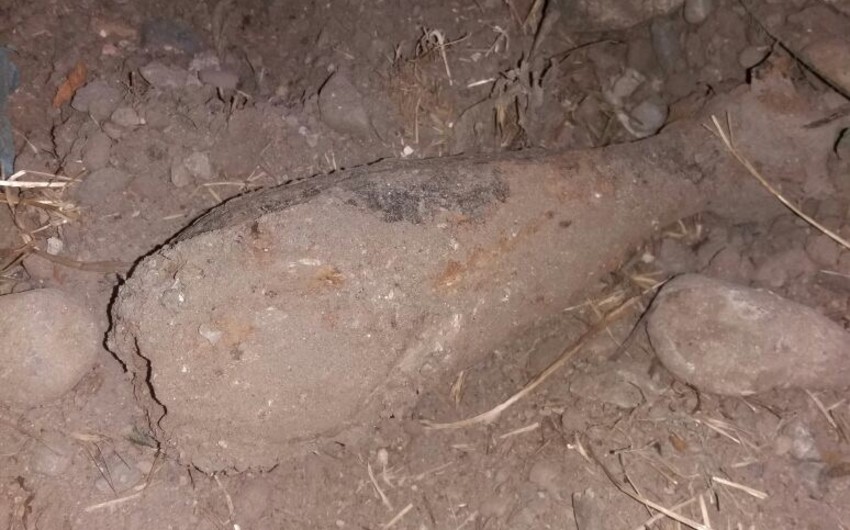 A mortar shell found in Ganja city of Azerbaijan