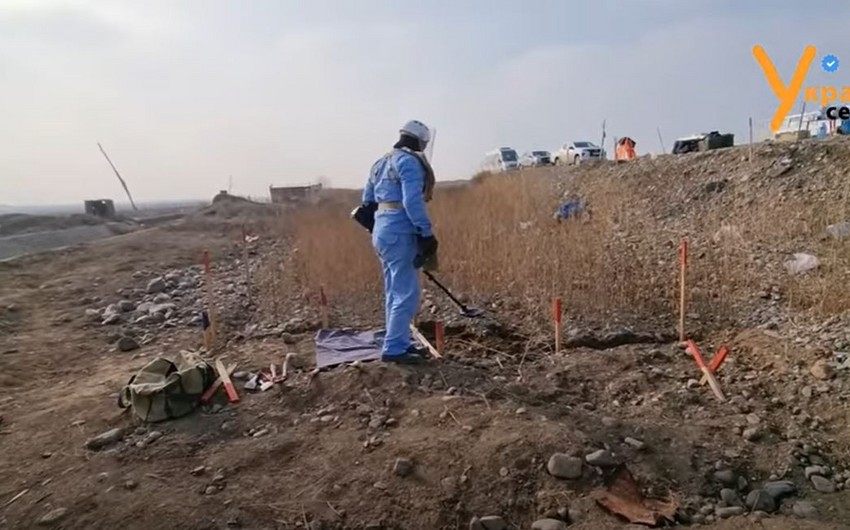 Ukrainian channel prepares article on demining process in Karabakh