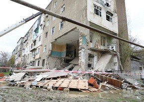 Sumqayıtdakı partlayış yerindən FOTOREPORTAJ