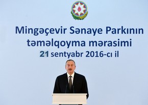 Azərbaycan Prezidenti: Mingəçevir Cənubi Qafqazın yüngül sənaye mərkəzlərindən birinə çevriləcək